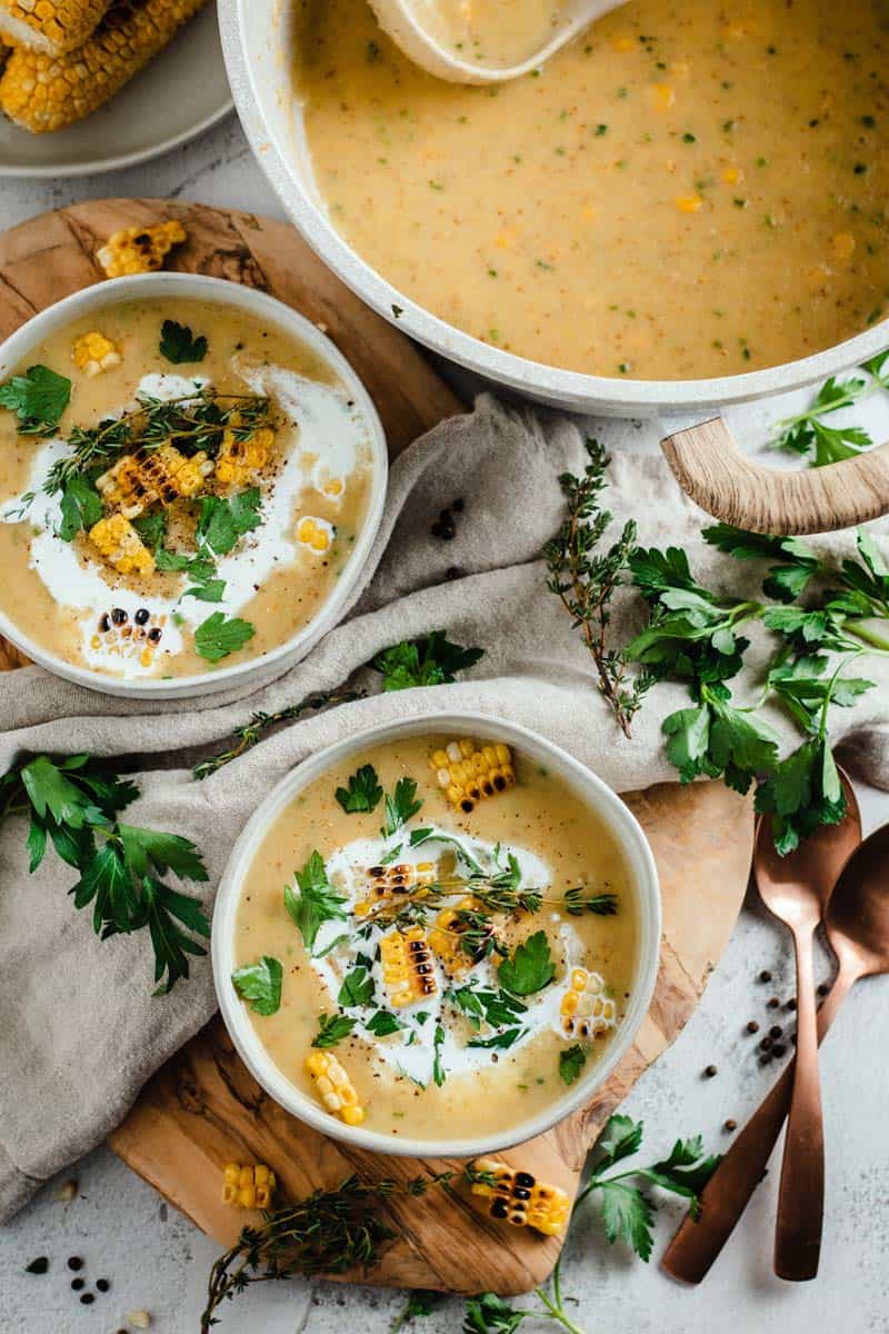 leek corn potato soup