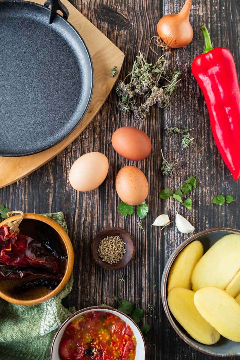 Mexican Baked Eggs Ingredients.