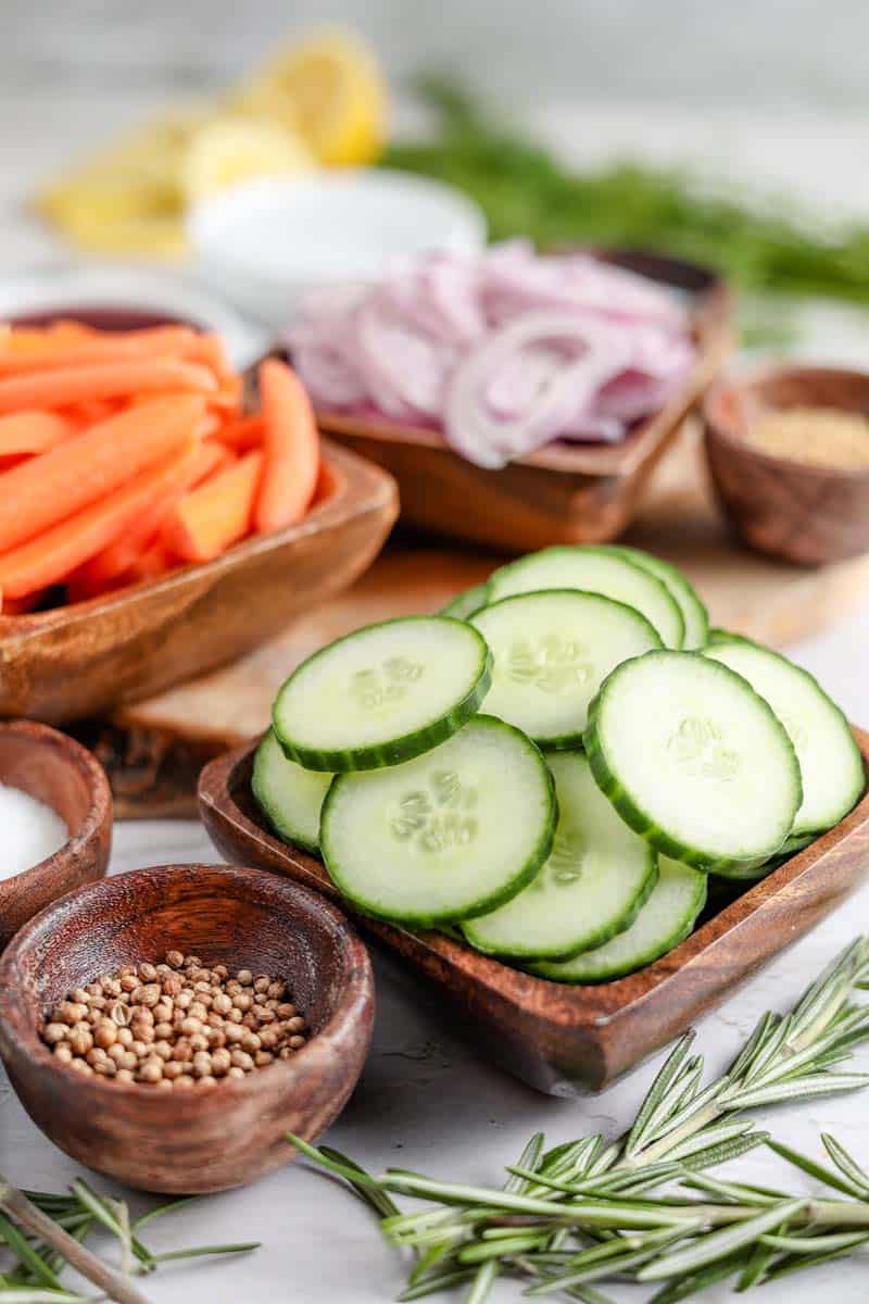 vegetables cut on a cutting board