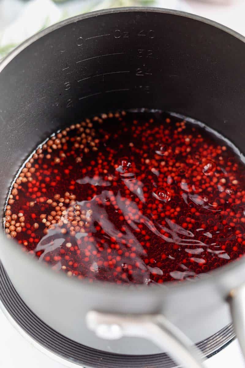 pickled liquid in a pot