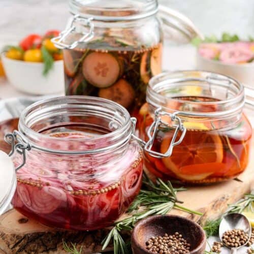 pickled vegetables in jars