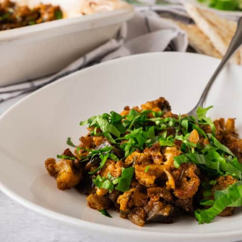 Vadouvan Curry Chicken on Plate.