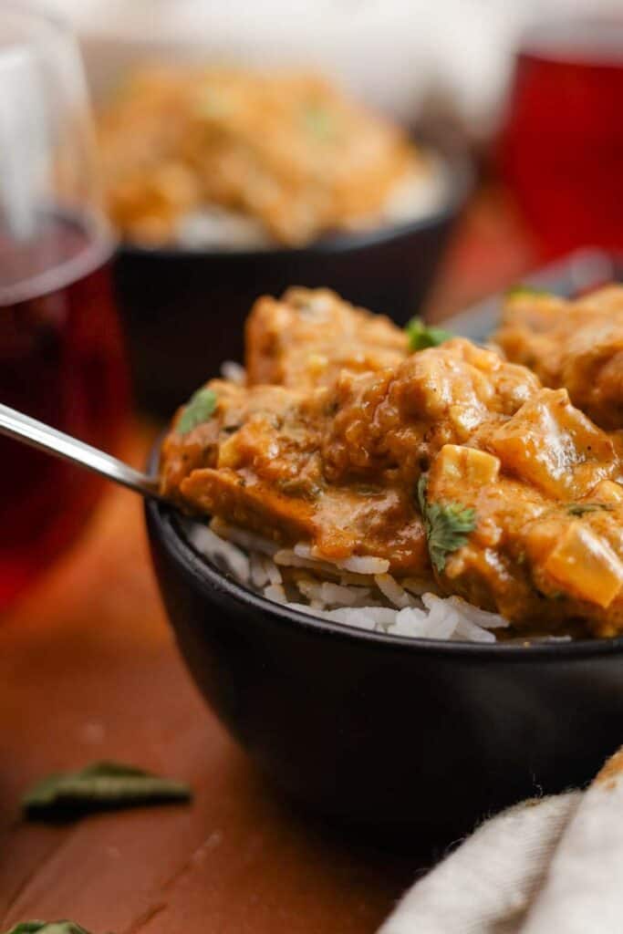 Vadouvan (Frenchstyle Curry) Chicken and CardamomSpiced Rice Savory