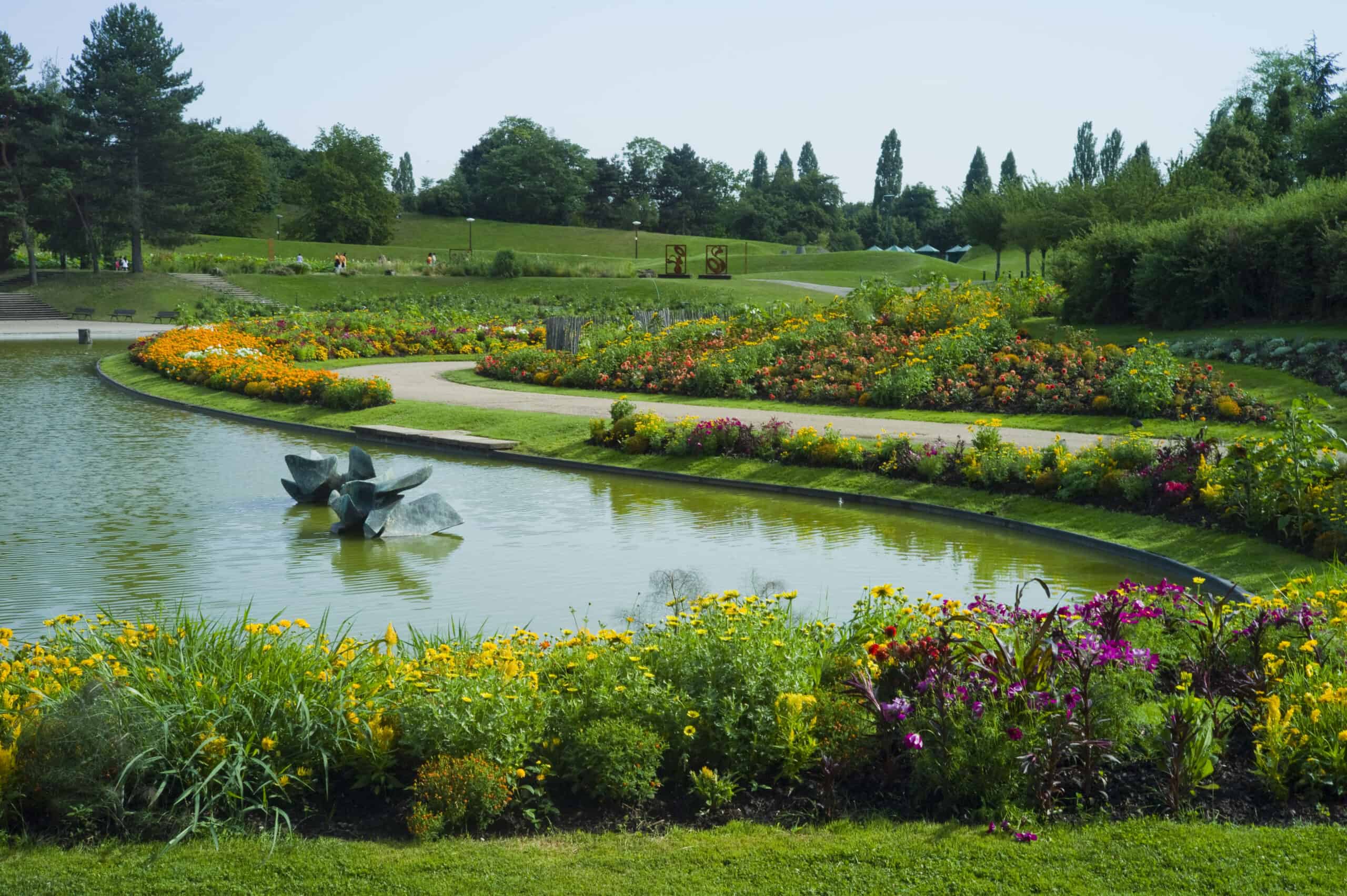 View of the landscape of Parc Floral Paris.