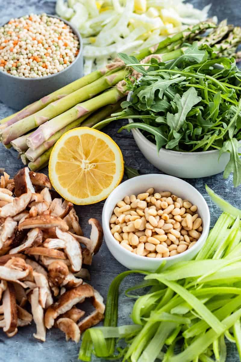 mushroom asparagus couscous salad ingredients