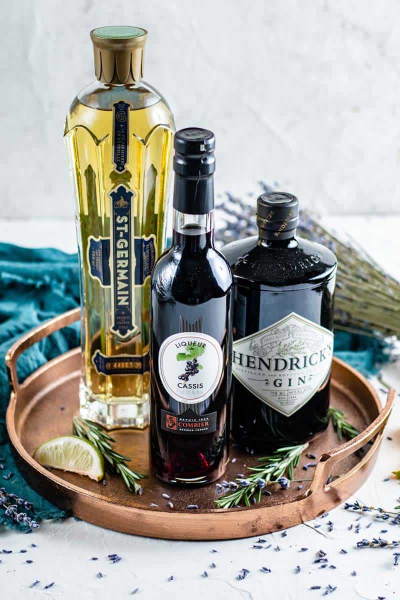 liqueurs on tray