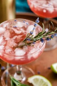 gin creme de cassis cocktail in glass