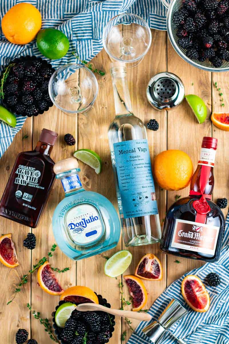blackberry mezcal margarita ingredients