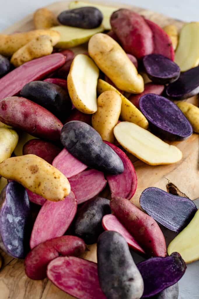 Roasted Garlic and Dill Fingerling Potatoes