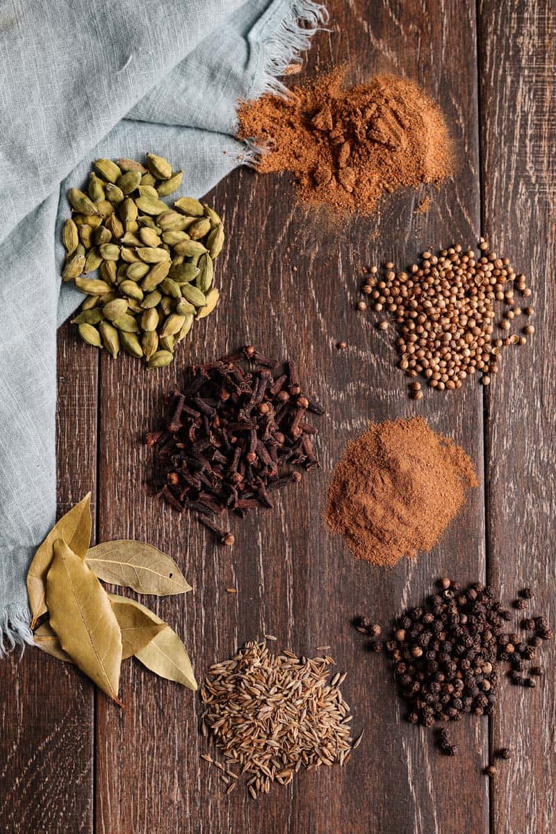 garam masala spices on surface