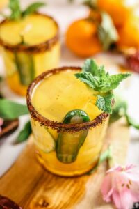 jalapeño margarita in a glass