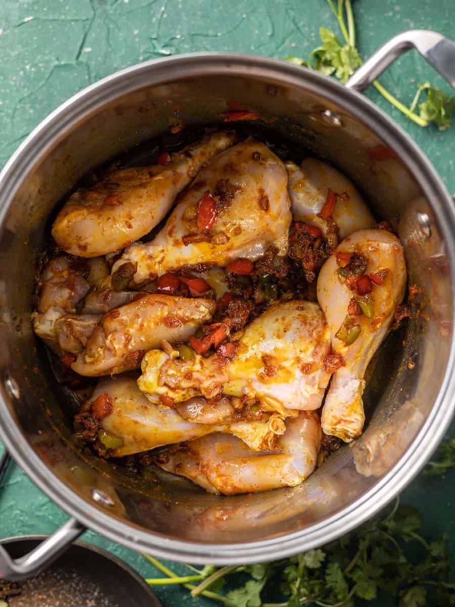 curry chicken in a pot