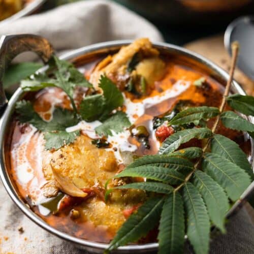 curry chicken in a bowl