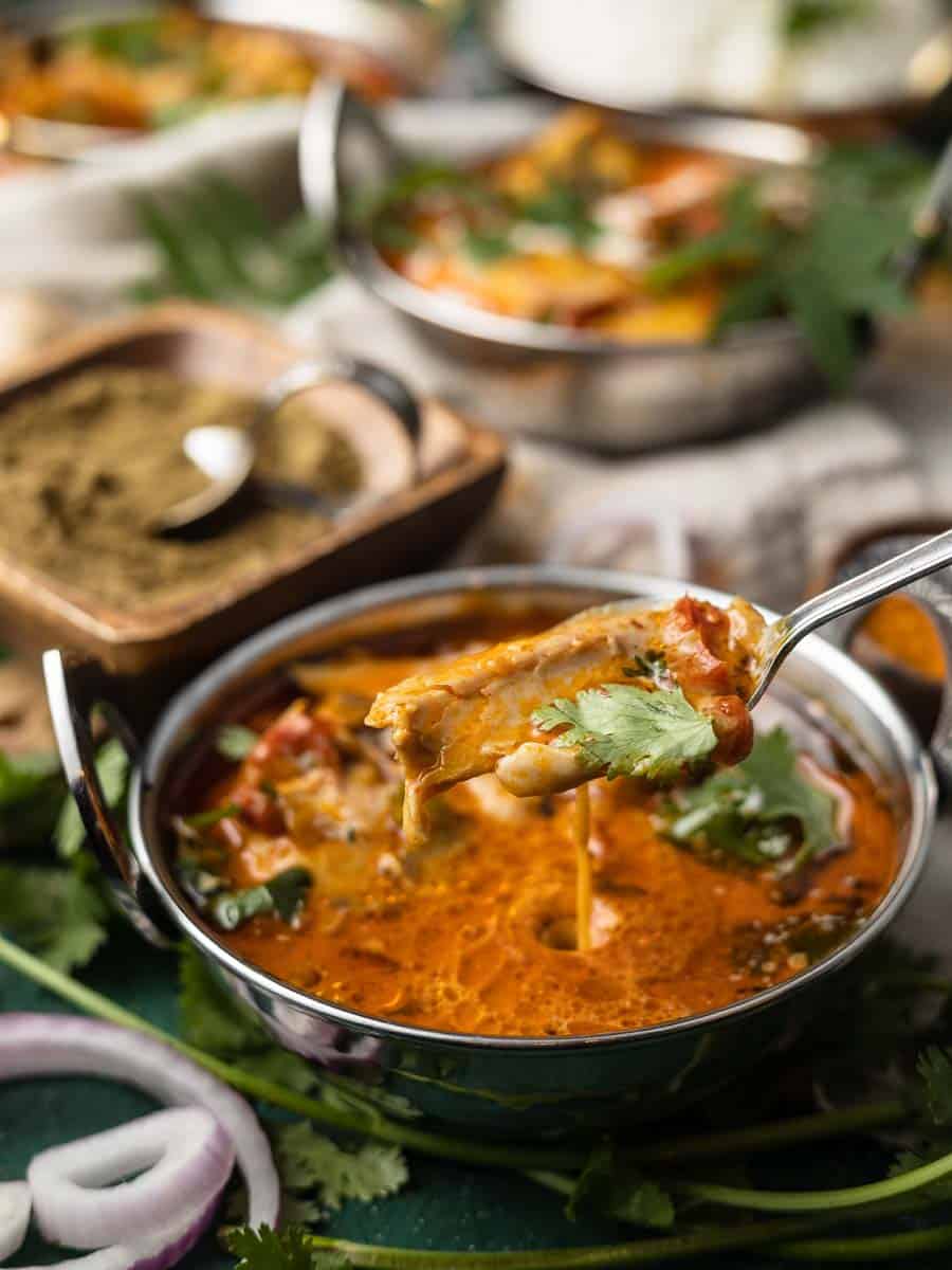 curry chicken in a bowl