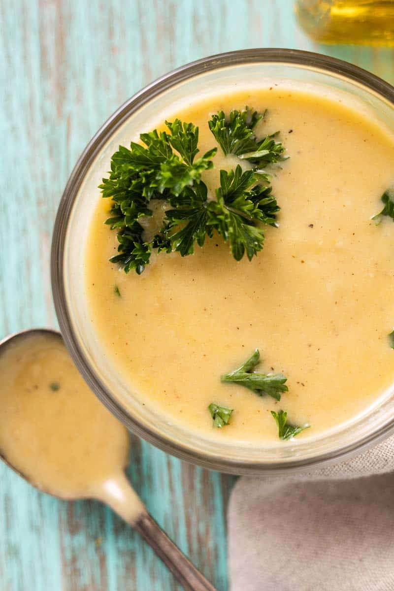 lemon aioli in a dish